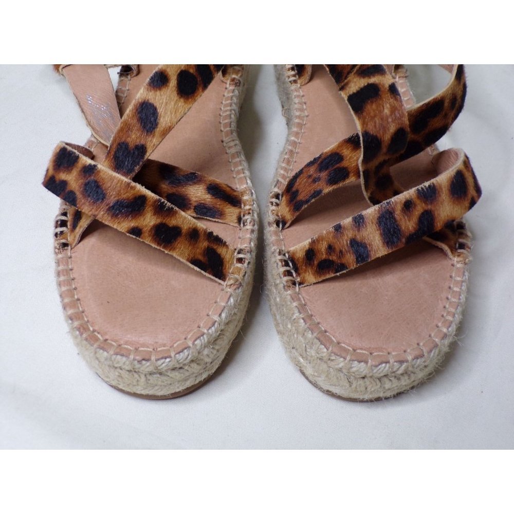 MADEWELL Malia Espadrille Sandal Leopard Calf Hair 9 NEW $138 - Picture 6 of 10